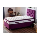 Niron Yatak Violet 100x200 cm Başlıklı Yataklı Sandıklı Tek Kişilik Baza Seti Mor
