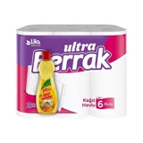 Berrak Ultra 2 Katlı 6'lı Rulo Kağıt Havlu + Arap Sabunu Hediyeli