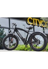 Citycoco Fatbike 250 W 40 Km Menzil 7 Vites Elektrikli Şehir / Tur Bisiklet Siyah