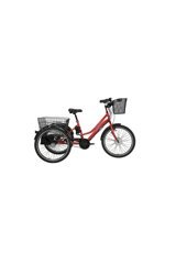 Bisan E-Porter 250 W 25 Km Menzil 3 Vites Elektrikli Şehir / Tur Bisiklet Kırmızı Siyah