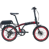 Carraro Ego 2.1 285H 250 W 20 Km Menzil 8 Vites Katlanır Elektrikli Şehir / Tur Bisiklet Siyah Kırmızı