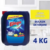 Bingo Ekonomik Limon Kokulu Sıvı El Bulaşık Deterjanı 4 lt