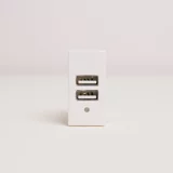Westlec Çerçevesiz USB Girişli Sıva Altı Akıllı İkili Priz Beyaz