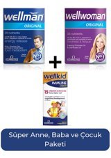 Vitabiotics Wellkid-Wellman Original-Wellwomen Original Yetişkin Mineral 15+29+23 Adet