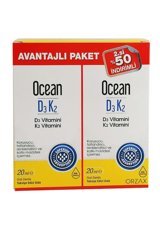 Orzax D3K2 Portakallı Yetişkin 2x20 Adet