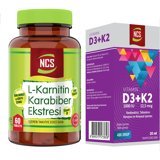 Ncs Karabiber Ekstresi L-Karnitin 60 Tablet + Vitamin D3 K2 20 ml