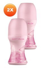 Avon Soft Musk Pudrasız Ter Önleyici Antiperspirant Roll-On Kadın Deodorant 2x50 ml