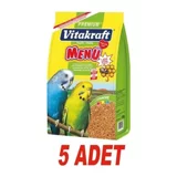 Vitakraft Menu Premium Jod Vital Kabuklu Ballı Vitaminli Muhabbet Kuşu Yemi 5x1 kg