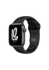 Apple Nike SE Apple Uyumlu iOS Su Geçirmez 40 mm Fluoro Elastomer Kordon Dikdörtgen Unisex Akıllı Saat Siyah