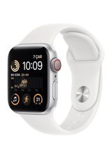 Apple SE 2 Apple Uyumlu iOS Su Geçirmez 40 mm Fluoro Elastomer Kordon Dikdörtgen Tansiyon Ölçen Unisex Akıllı Saat Beyaz