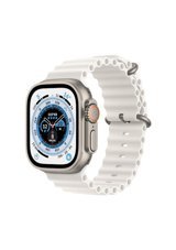 Apple Watch Ultra Apple Uyumlu WatchOS Su Geçirmez 44 mm Elastomer Kordon Kulaklıklı Kare Sim Kartlı Akıllı Saat Beyaz
