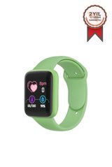 Torima Y68 Smart Watch Android 36 mm Plastik Kordon Dikdörtgen unisex Akıllı Saat Yeşil