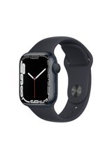 Apple Watch Series 7 Apple Uyumlu WatchOS Su Geçirmez 41 mm Kauçuk Kordon Kare Unisex Akıllı Saat Siyah