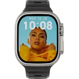 Bakeey Watch 8 Ultra Su Geçirmez 49 mm Silikon Kordon Kare Tansiyon Ölçen Akıllı Saat Siyah