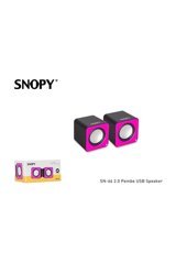 Snopy SN66 USB Kablolu 1+1 Bilgisayar Hoparlörü Pembe