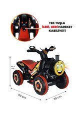 Uj Toys 6 V Üstü Açık Tek Kişilik Akülü ATV Siyah