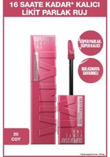 Maybelline New York Super Stay 20 Coy Nemlendiricili Dudak Parlatıcısı Pembe