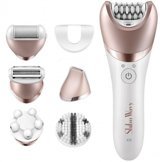 Shibo Wavy Jolvena 6 in 1 Genital Bölge Koltuk Altı Bacak İçin Kablosuz Işıklı Epilasyon Aleti Rose Gold