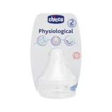 Chicco Physiological 81627 Silikon 2 Ay+ Orta Akışlı Geniş Ağızlı Biberon Emziği