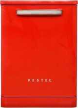 Vestel BM 5001 Retro 5 Programlı E Enerji Sınıfı 13 Kişilik Kırmızı Solo Bulaşık Makinesi