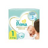 Prima Premium Care Yenidoğan Göbek Oyuntulu Cırtlı Bebek Bezi 43 Adet