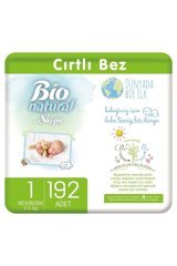 Sleepy Bio Natural Yenidoğan Organik Göbek Oyuntulu Cırtlı Bebek Bezi 192 Adet