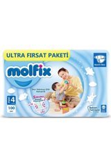 Molfix 4 Numara Cırtlı Bebek Bezi 100 Adet