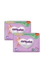 Canbebe 4+ Numara Cırtlı Bebek Bezi 2x68 Adet