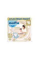 Molfix Pure&Soft 5 Numara Organik Cırtlı Bebek Bezi 88 Adet