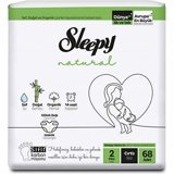 Sleepy Natural 2 Numara Organik Göbek Oyuntulu Cırtlı Bebek Bezi 68 Adet