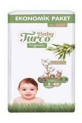 Baby Turco Doğadan 5 Numara Organik Cırtlı Bebek Bezi 40 Adet