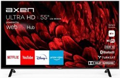 Axen AX55UMN253 55 İnç 4K Ultra HD 139 Ekran Flat Uydu Alıcılı Smart LED Webos Televizyon