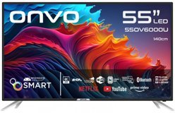 Onvo 55OV6000U 55 İnç 4K Ultra HD 139 Ekran Flat Uydu Alıcılı Smart LED Android Televizyon