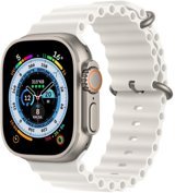 Apple Watch Ultra Apple Uyumlu WatchOS Su Geçirmez 49 mm Elastomer Kordon Kare Unisex Sim Kartlı Akıllı Saat Beyaz