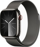 Apple Watch Series 9 Cellular Apple Uyumlu WatchOS Su Geçirmez 41 mm Metal Örgü Kordon Kare Unisex Sim Kartlı Akıllı Saat Gri