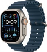 Apple Watch Ultra 2 Apple Uyumlu WatchOS Su Geçirmez 49 mm Elastomer Kordon Kare Unisex Sim Kartlı Akıllı Saat Mavi