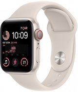 Apple Watch SE 2 Cellular Apple Uyumlu WatchOS Su Geçirmez 40 mm Silikon Kordon Kare Unisex Sim Kartlı Akıllı Saat Krem