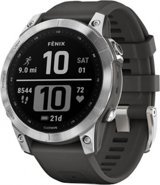 Garmin Fenix 7 Su Geçirmez 47 mm Silikon Kordon Daire Unisex Akıllı Saat Siyah