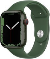 Apple Watch Series 7 Cellular Apple Uyumlu WatchOS Su Geçirmez 45 mm Fluoro Elastomer Kauçuk Kordon Kare Unisex Sim Kartlı Akıllı Saat Yeşil