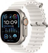 Apple Watch Ultra 2 Apple Uyumlu WatchOS Su Geçirmez 49 mm Elastomer Kordon Kare Unisex Sim Kartlı Akıllı Saat Beyaz