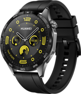 Huawei Watch GT 4 (55020BGS) HarmonyOS Su Geçirmez 46 mm Fluoro Elastomer Kauçuk Kordon Daire Unisex Akıllı Saat Siyah
