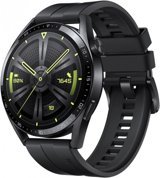 Huawei Watch GT 3 Active HarmonyOS Su Geçirmez 45.9 mm Fluoro Elastomer Kauçuk Kordon Daire Unisex Akıllı Saat Siyah