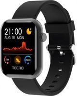Tecno Watch 1 (TSP-W01) 41 mm Silikon Kordon Kare Tansiyon Ölçen Unisex Akıllı Saat Siyah