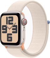 Apple Watch SE 2 2023 Cellular Apple Uyumlu WatchOS Su Geçirmez 40 mm Örgü Kordon Kare Unisex Sim Kartlı Akıllı Saat Krem