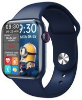 Polygold HW16 Silikon Kordon Kare Tansiyon Ölçen Unisex Akıllı Saat Mavi