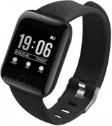 Bood Smart Watch 3 Su Geçirmez Silikon Kordon Kare Unisex Akıllı Saat Siyah