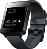 LG G Watch (W100) Android Wear Su Geçirmez 46.5 mm Silikon Kordon Kare Unisex Akıllı Saat Siyah