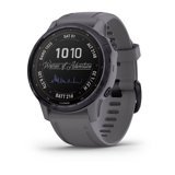 Garmin Fenix 6S Pro Solar Su Geçirmez 42 mm Silikon Kordon Daire Unisex Akıllı Saat Gri