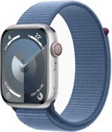 Apple Watch Series 9 Cellular Apple Uyumlu WatchOS Su Geçirmez 45 mm Örgü Kordon Kare Unisex Sim Kartlı Akıllı Saat Mavi