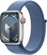 Apple Watch Series 9 Cellular Apple Uyumlu WatchOS Su Geçirmez 41 mm Örgü Kordon Kare Unisex Sim Kartlı Akıllı Saat Mavi